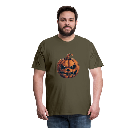 Gruseliger Horror Kürbis -Happy Halloween - Männer Premium T-Shirt - by Artful Alchemist