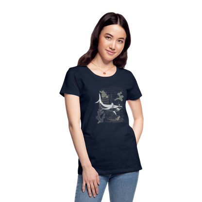 Vintage Steampunk Hai Motiv - Frauen Premium T-Shirts - by Artful Alchemist