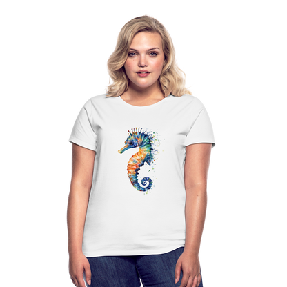Seepferdchen als Aquarelle - Frauen T-Shirt - by Artful Alchemist