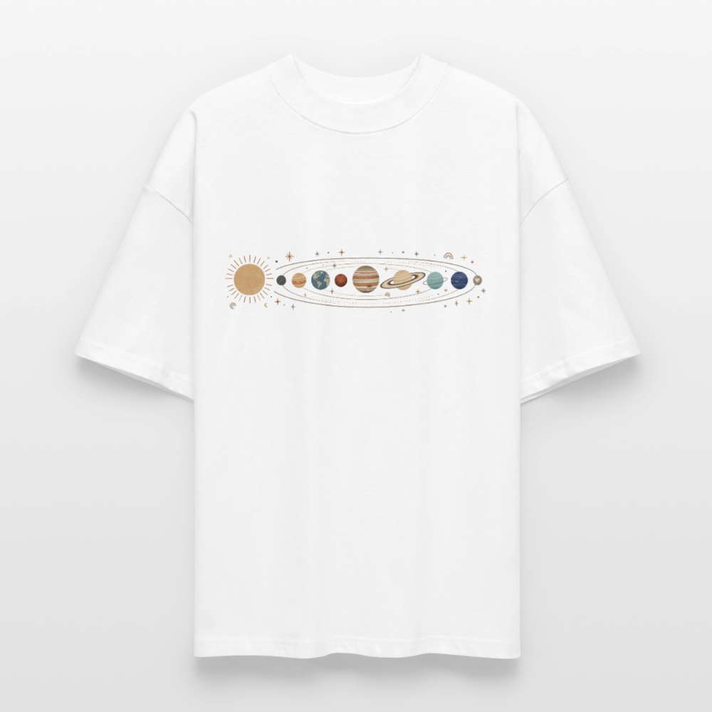 Cosmic Alignment – Oversized Unisex Bio T-Shirt Blaster 2.0 - Weiß