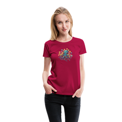 Lustiger Comic Oktopus mit Lollipops - Frauen Premium T-Shirts - by Artful Alchemist