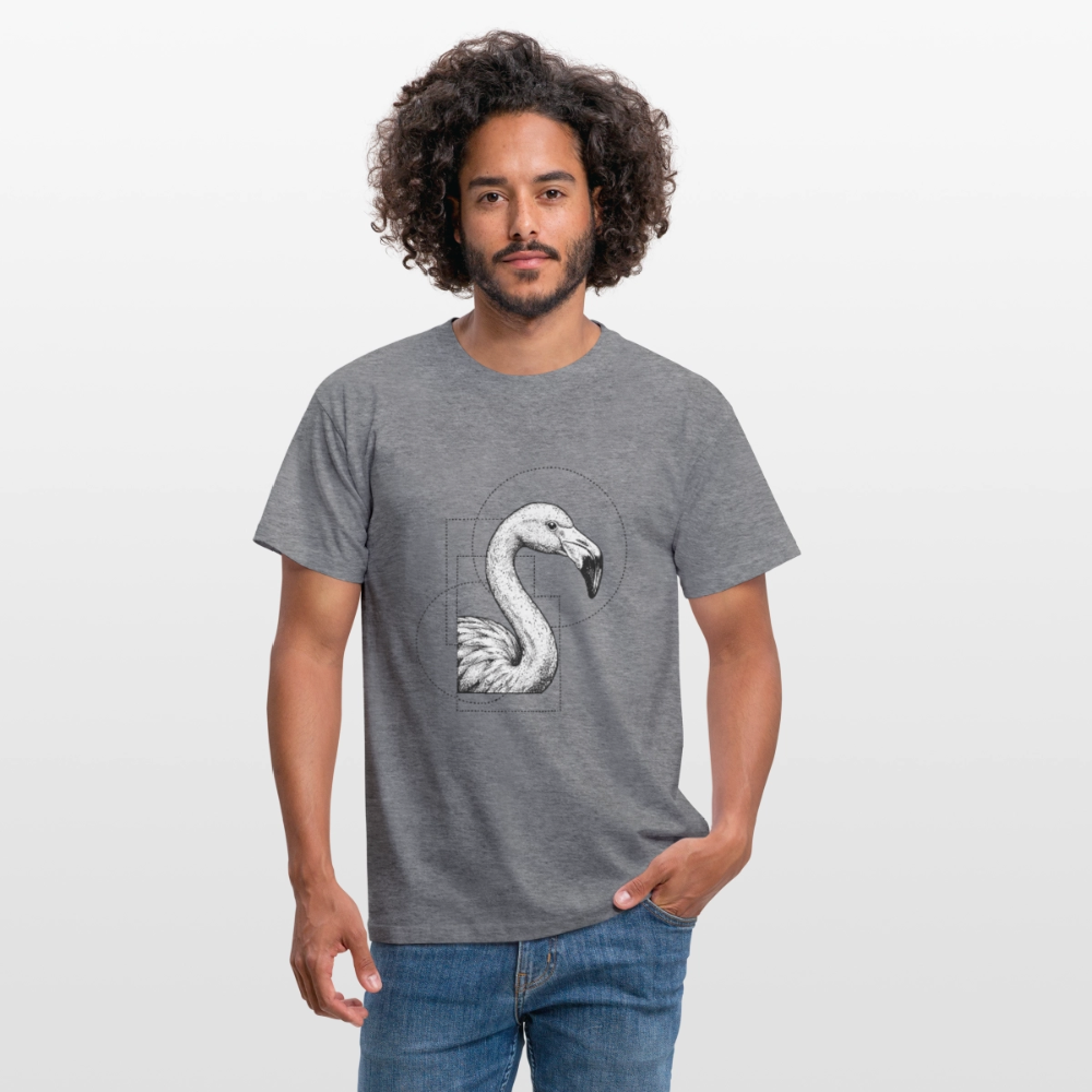 Geometric Grace – Modern Flamingo - Männer T-Shirt - by Artful Alchemist