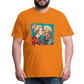 Küssendes Best Ager Pärchen mit Hawaiihemden  - Männer T-Shirt - Orange