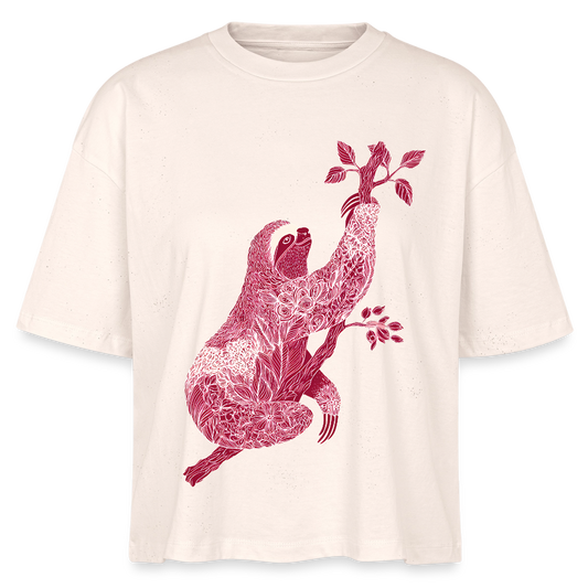 Floral Slowdown – Faultier Kunst - Stanley/Stella Frauen Boxy Bio-T-Shirt Nova - by Artful Alchemist