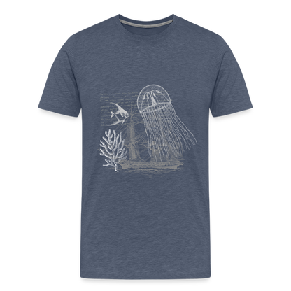 Vintage Steampunk Quallen Motiv - Männer Premium T-Shirts - by Artful Alchemist