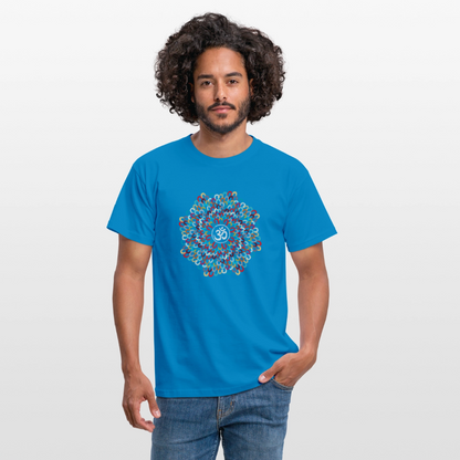 Yogi, Prana Mandala Om - Bunte Federn - Männer T-Shirt - by Artful Alchemist