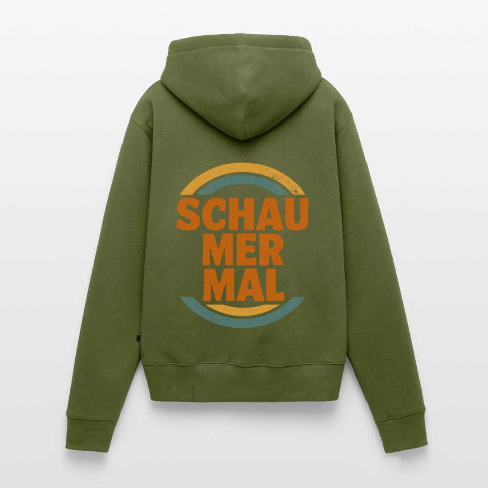 „Schau Mer Mal“ – Retro Look aus Hessen - Frauen Premium Bio Hoodie - Khaki