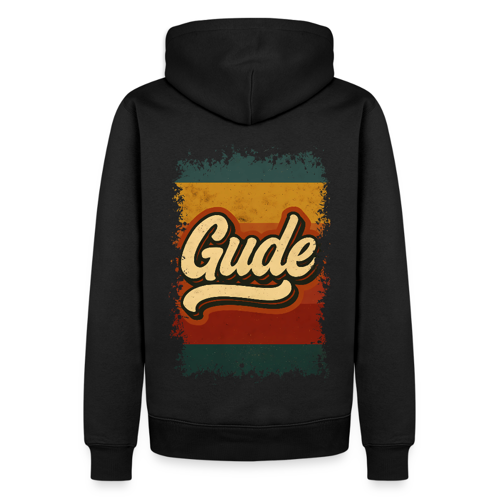 „Gude“ – Retro Look aus Hessen - Männer Premium Hoodie - Schwarz