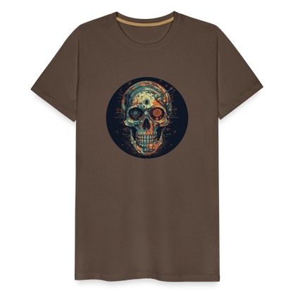 Retro Futuristischer Totenkopf Skull Cyborg- Männer Premium T-Shirt - by Artful Alchemist