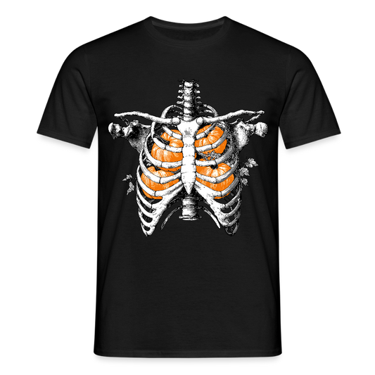 Pumpkins Inside – Anatomical Halloween Design - Männer T-Shirt - Schwarz