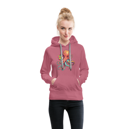 Lustiger Comic Oktopus mit Lollipop - Frauen Premium Hoodie - by Artful Alchemist