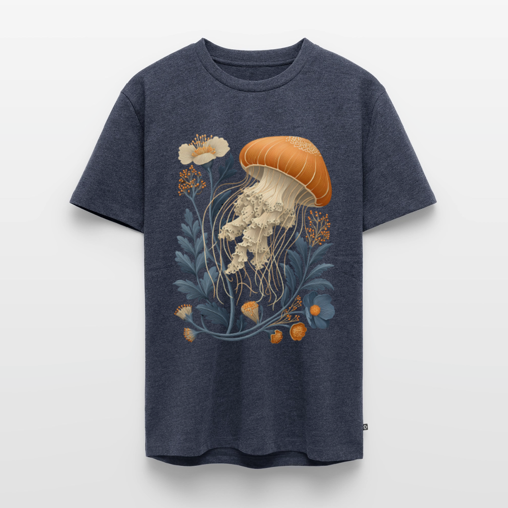Florale Qualle - Männer Premium T-Shirt - Jeansblau 