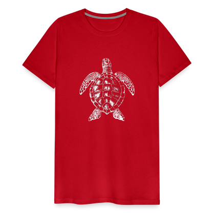 Meeresschildkröte - Monochrom - Männer Premium T-Shirt - by Artful Alchemist