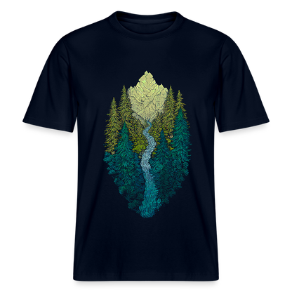 Berg- & Naturmotiv Shirt  - Stanley/Stella Relaxed Fit Unisex Bio-T-Shirt Sparker - Navy