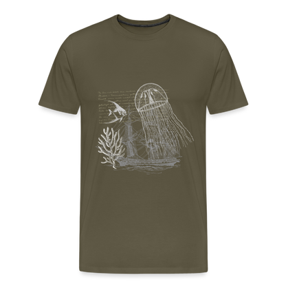 Vintage Steampunk Quallen Motiv - Männer Premium T-Shirts - by Artful Alchemist