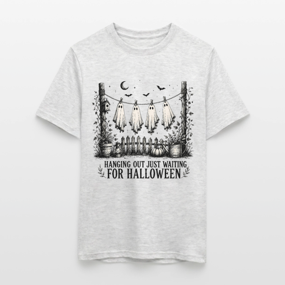 Hanging Out Just Waiting For Halloween - Männer T-Shirt - Grau meliert