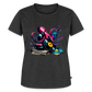 DJ Oktopus – Wenn Tiefsee auf Vinyl trifft - Frauen Premium T-Shirt - Anthrazit meliert