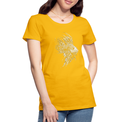 Rotfeuerfisch - Monochrom - Frauen Premium T-Shirt - by Artful Alchemist