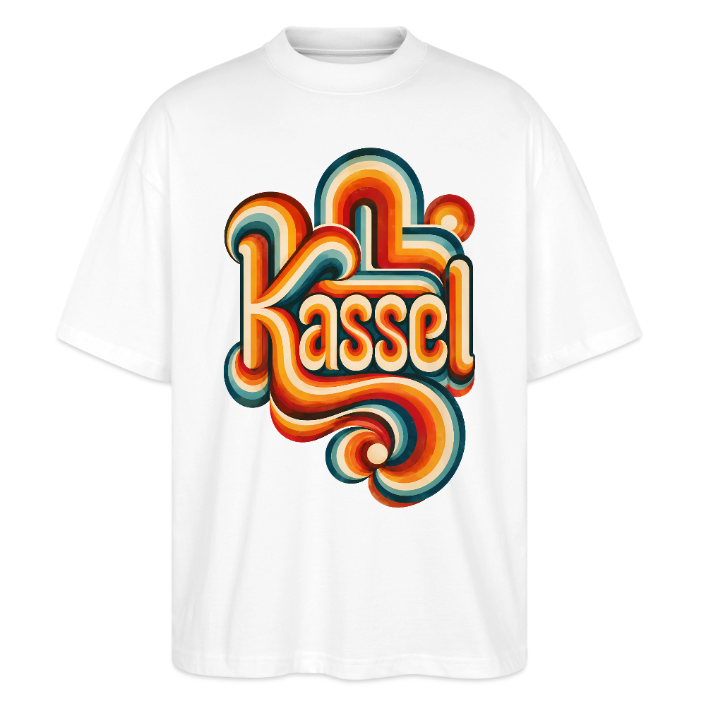 Kassel Retro – Oversized Unisex Bio T-Shirt - Weiß