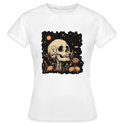 Boho Hippie Skelett im 60er, 70er Jahre Look - Frauen T-Shirt - by Artful Alchemist