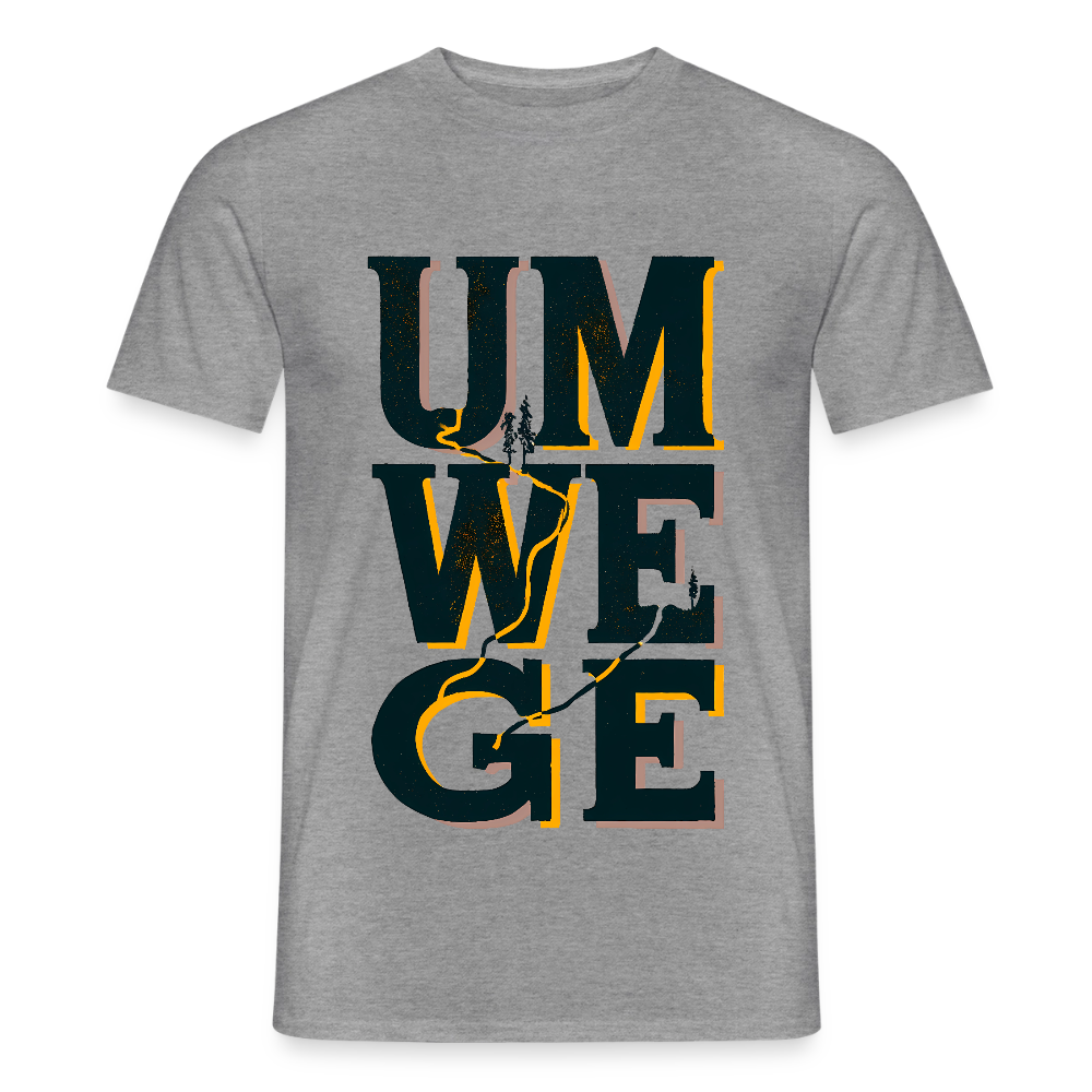 Umwege – Männer T-Shirt - Graphit meliert