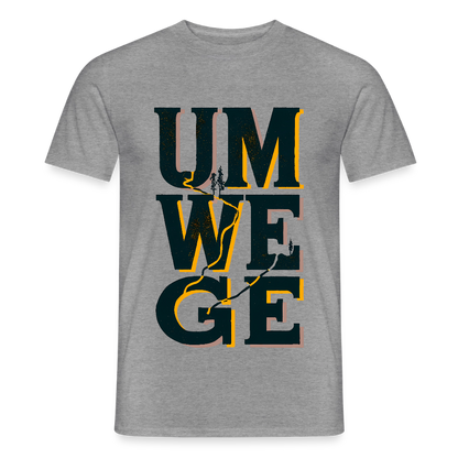 Umwege – Männer T-Shirt - Graphit meliert