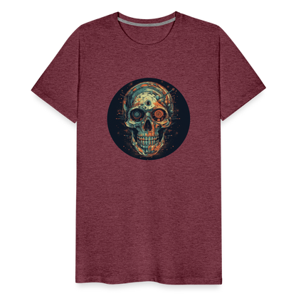 Retro Futuristischer Totenkopf Skull Cyborg- Männer Premium T-Shirt - by Artful Alchemist