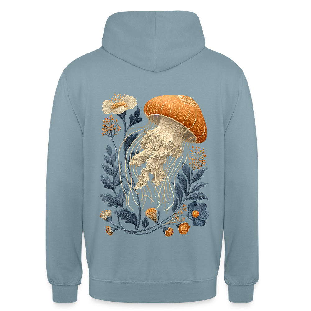 Floral Jellyfish - Unisex Hoodie - by Artful Alchemist