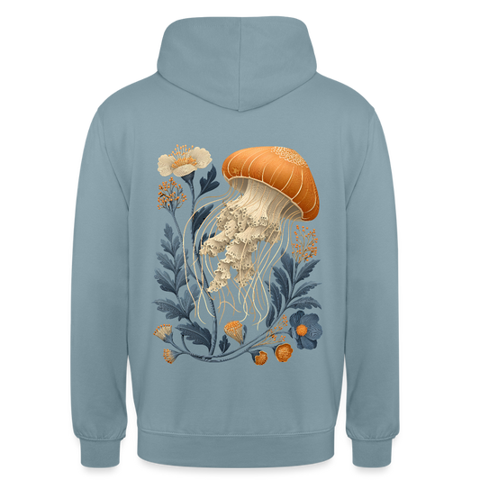 Floral Jellyfish - Unisex Hoodie - by Artful Alchemist