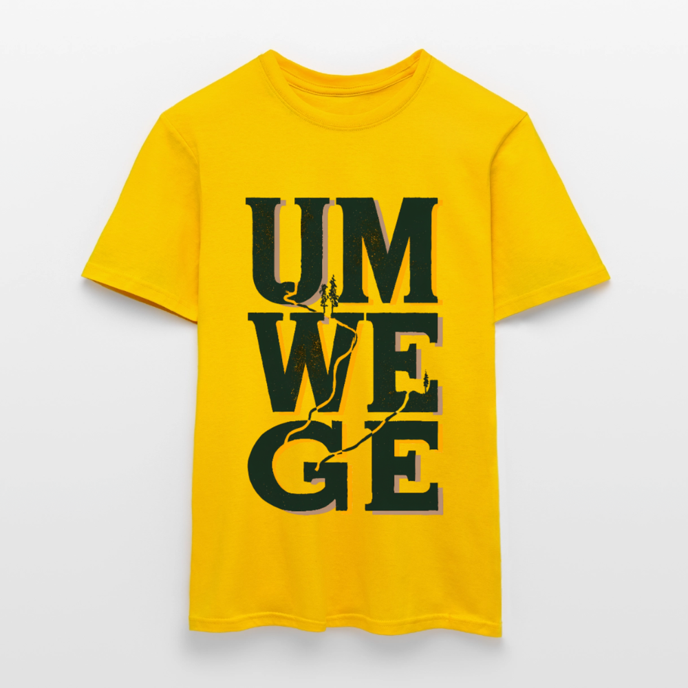 Umwege – Männer T-Shirt - Gelb