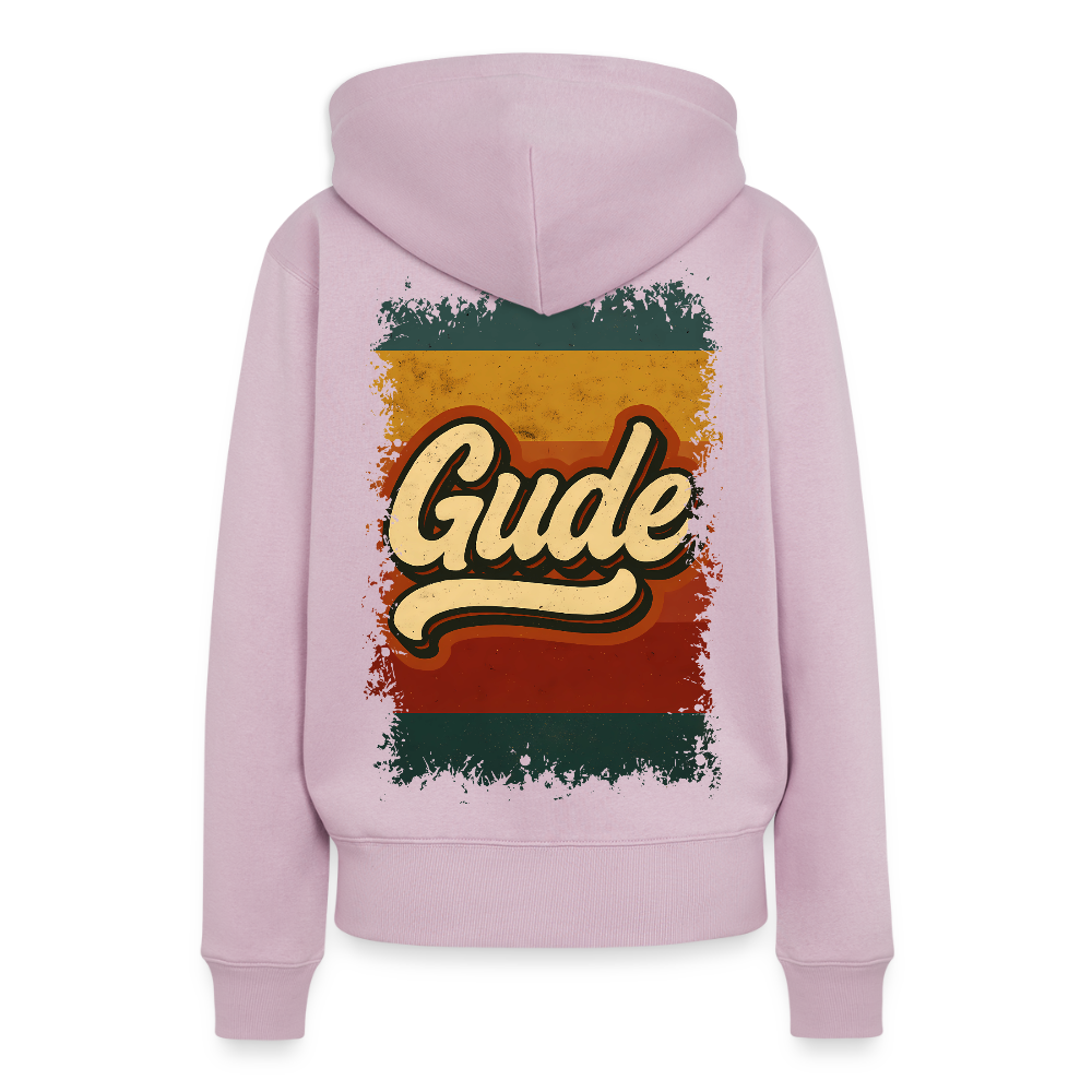 „Gude“ – Retro Look aus Hessen - Frauen Premium Bio Hoodie - Altrosa