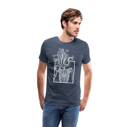 Kaffee trinkendes Skelett mit Tentakel Kopf - Männer Premium T-Shirt - by Artful Alchemist