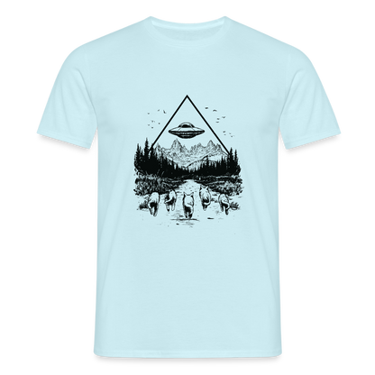 Katzen die in Richtung UFO laufen - Männer T-Shirt - by Artful Alchemist