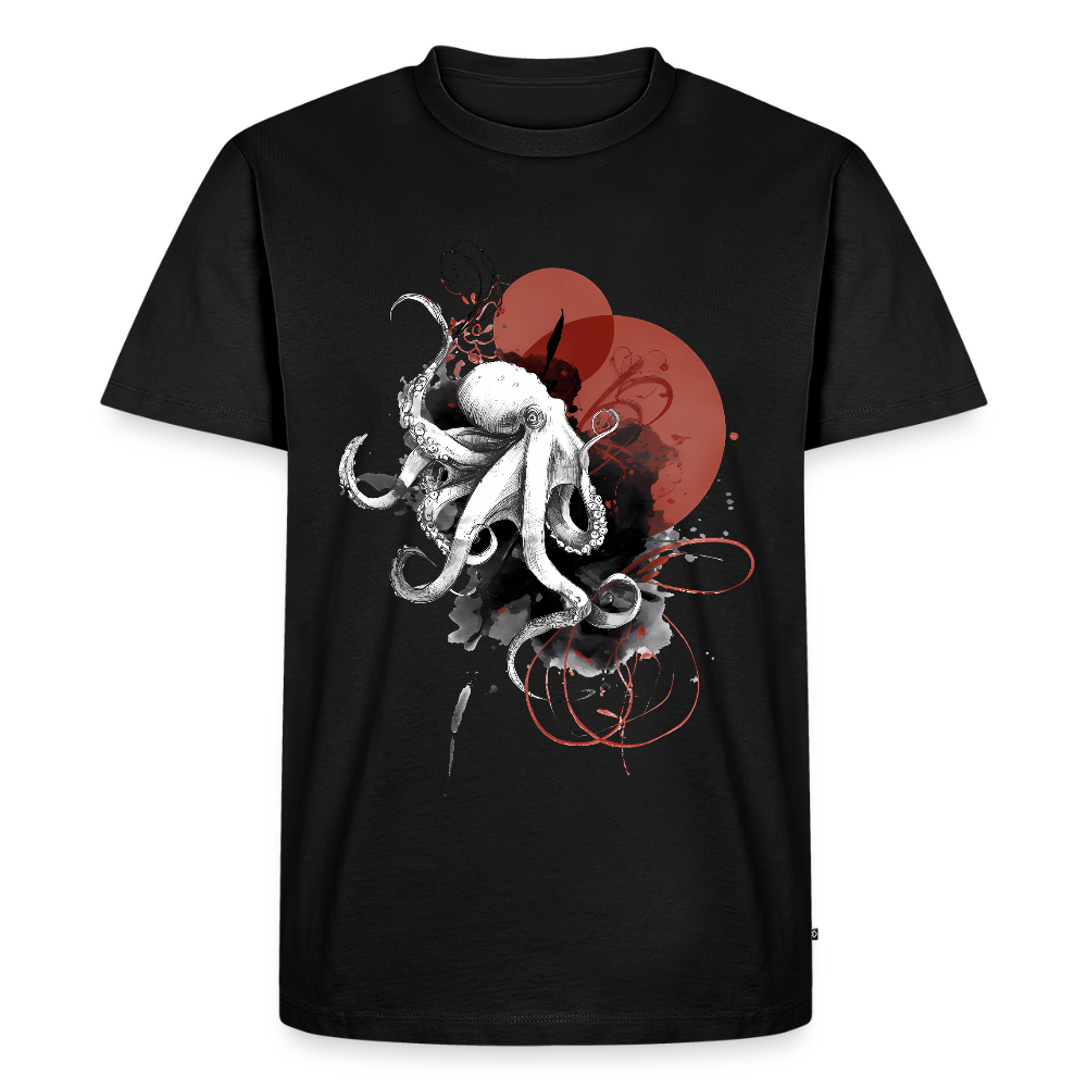 Oktopus Design – Tiefsee trifft Kunst - Männer Premium Bio T-Shirt - Schwarz