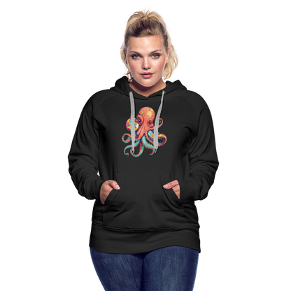 Lustiger Comic Oktopus mit Lollipop - Frauen Premium Hoodie - by Artful Alchemist