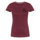 Bembel mit Gläsern  - Hessisch Mundart - Frauen Premium T-Shirt - Bordeauxrot meliert