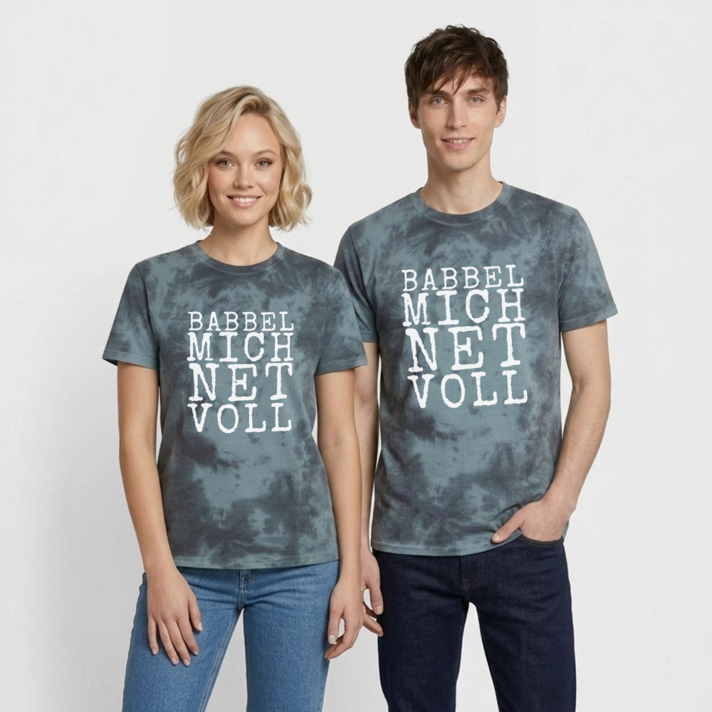Babbel mich net voll - Unisex Premium Tie Dye T-Shirt - by Artful Alchemist