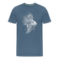 Rotfeuerfisch - Monochrom - Männer Premium T-Shirt - Blaugrau