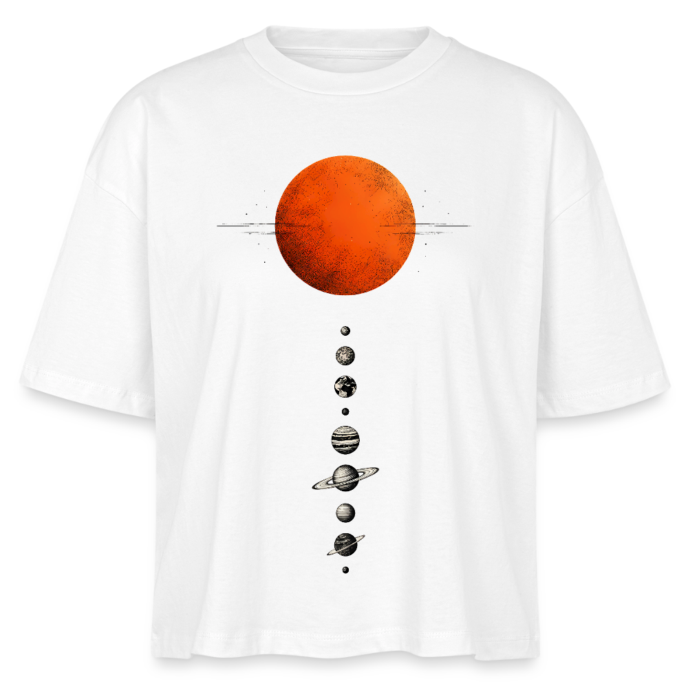 Sonnensystem - Stanley/Stella Frauen Boxy Bio-T-Shirt Nova - Weiß
