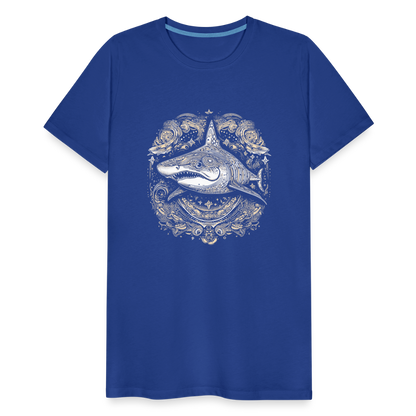Cooler Hai mit Boho/Tribal Mustern - Männer Premium T-Shirts - by Artful Alchemist