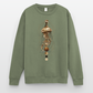Mystische Qualle mit Mondphasen – Boho Ocean Design - Unisex Pullover - Armeegrün