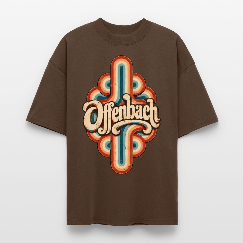 Offenbach Retro – Oversized Unisex Bio T-Shirt - Dunkelbraun