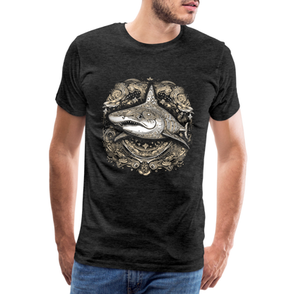 Cooler Hai mit Boho/Tribal Mustern - Männer Premium T-Shirts - by Artful Alchemist