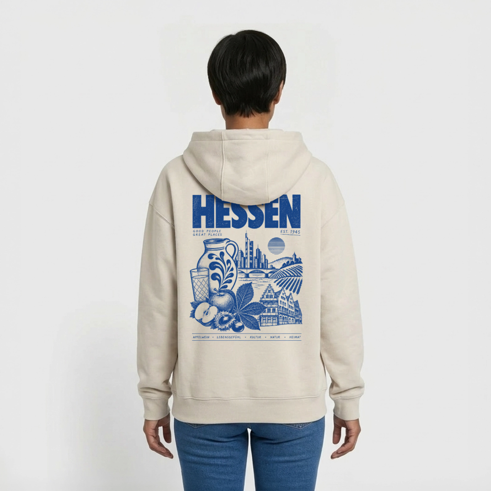 Hessen Heimat – Oversized Heavyweight Unisex Hoodie - Beige