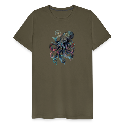 Cooler Wasserfarben Aquarell Oktopus - Männer Premium T-Shirt - by Artful Alchemist