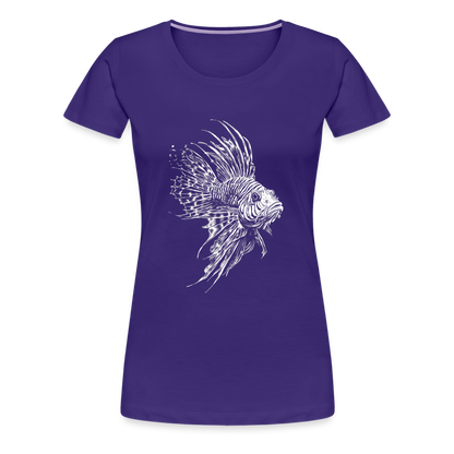 Rotfeuerfisch - Monochrom - Frauen Premium T-Shirt - by Artful Alchemist