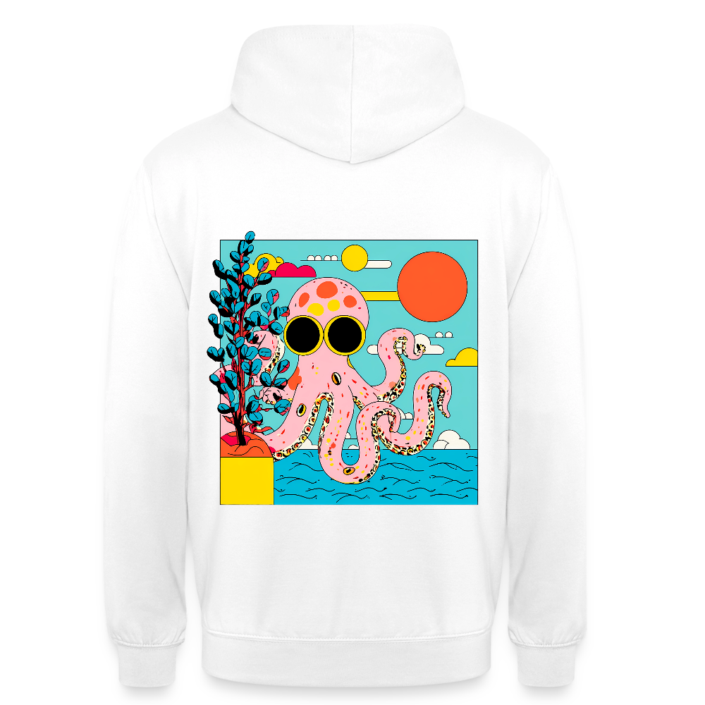 Summer Reef – Pink Octopus - Unisex Hoodie - by Artful Alchemist