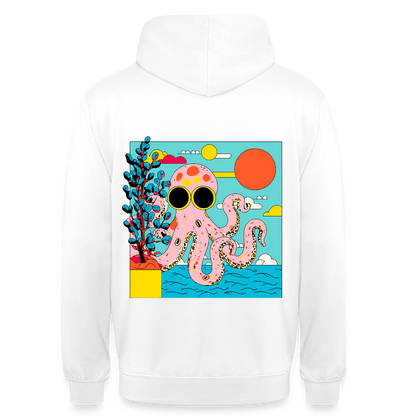 Summer Reef – Pink Octopus - Unisex Hoodie - by Artful Alchemist