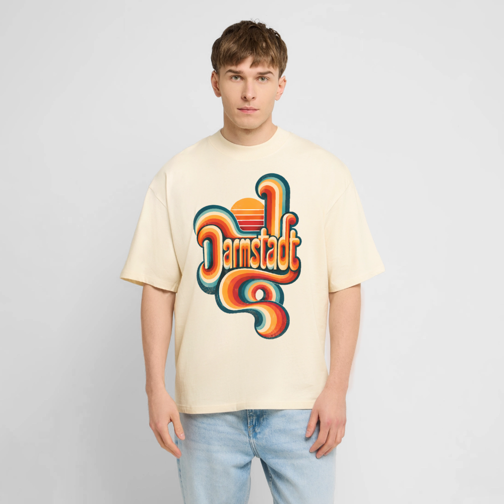 Darmstadt Retro – Oversized Unisex Bio T-Shirt - Natur