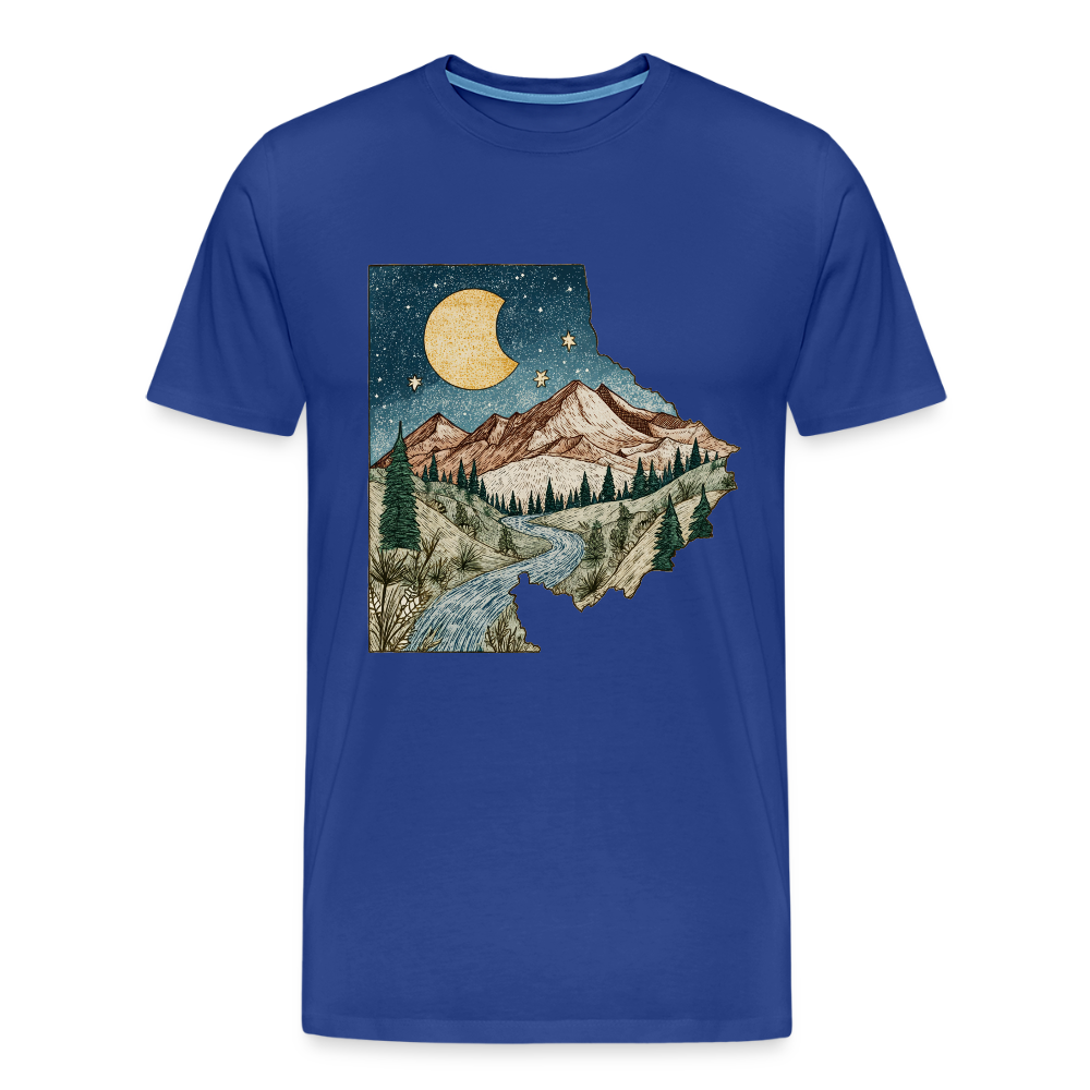 Nightfall Peaks – Vintage Mountain - Männer Premium Bio T-Shirt - by Artful Alchemist